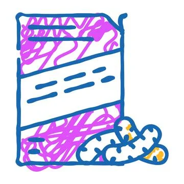 Corn sticks snack icon doodle illustration イラスト素材