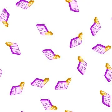 Corn sticks snack isometric icon seamless pattern Stock Illustration