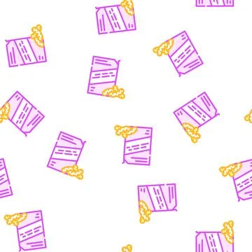 Corn sticks snack vector seamless pattern Stock Illustration