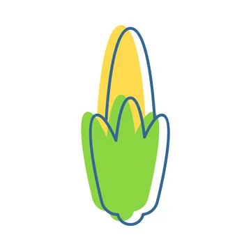Corn symbol. Vegetable icon. vector illustration Stock Illustration