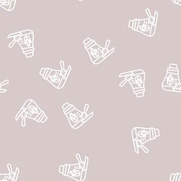 Corn syrup line vector seamless pattern Stock Illustration