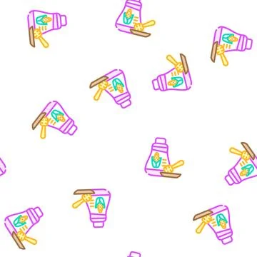 Corn syrup vector seamless pattern Stock Illustration