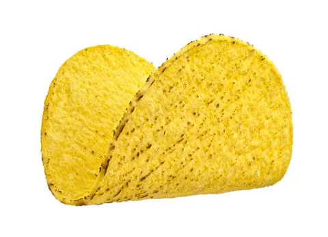 Corn taco shell isolated on white background Foto stock