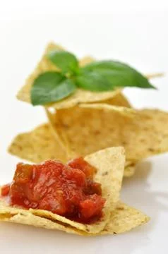 Corn tortilla chips Stock Photos