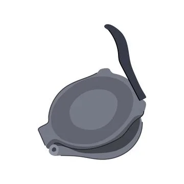 Corn tortilla press cartoon vector illustration Illustrazione stock
