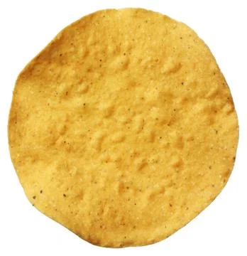Corn tostada isolated on white background Stock Photos