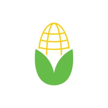 Corn vector icon logo design Stock Illustration