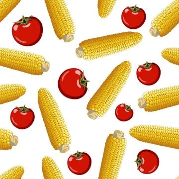 Corn vector seamless pattern Stock-Illustration