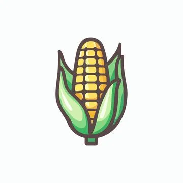 Corn vegetable organic icon. Isolated vector illustration イラスト素材