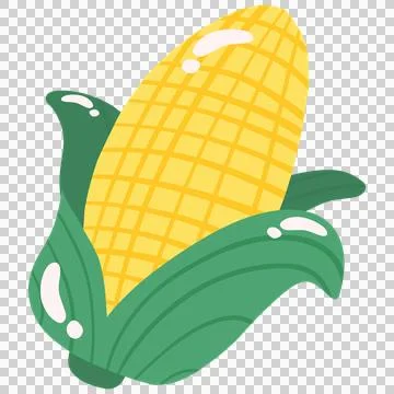 Corn vegetables set yellow green ear husk fresh harvest icon illustration i.. Stock Illustration