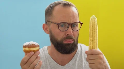 Corn  vs cake Stock Footage 110628846