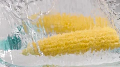 Corn Water Splash Video stock 134212033