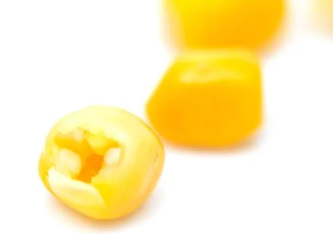 Corn on a white background. macro Foto stock