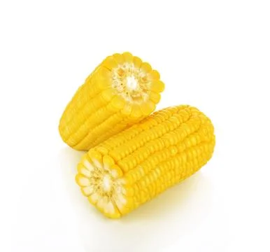 Corn on a white background Stock Photos
