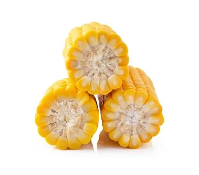 Corn on a white background Stock Photos