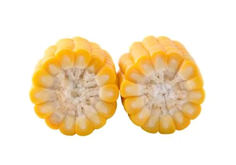 Corn on a white background Stock Photos