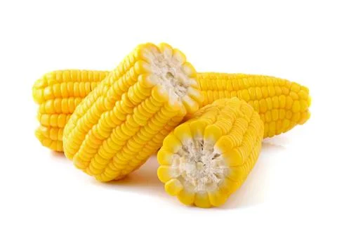 Corn on a white background Stock Photos