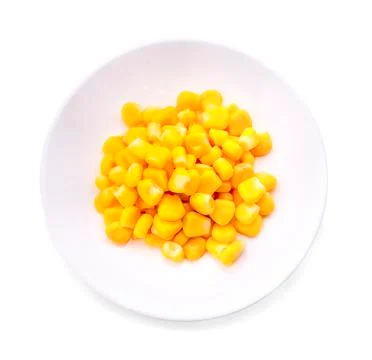 Corn on white background Stock Photos