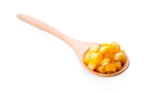Corn on white background Stock Photos