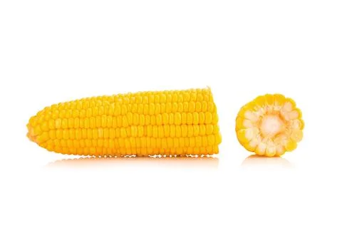 Corn on white background Stock Photos