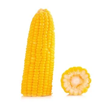 Corn on white background Stock Photos
