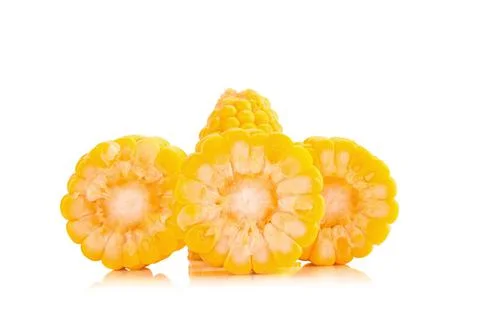 Corn on white background Stock Photos
