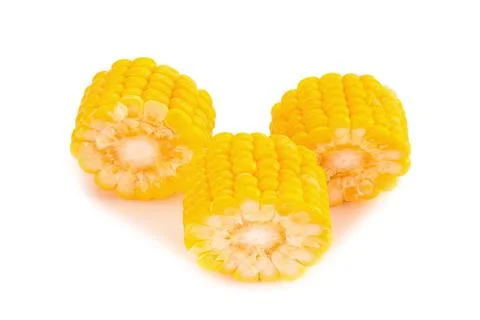 Corn on white background Stock Photos