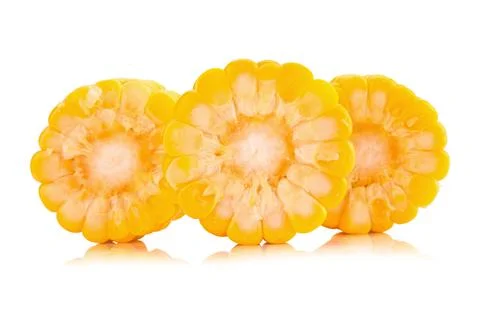 Corn on white background Stock Photos