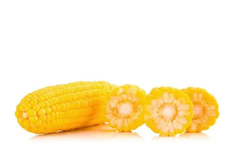 Corn on white background Stock Photos