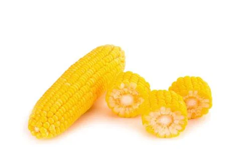 Corn on white background Stock Photos
