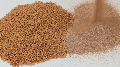 Corn on a white background . Pour flour waste Stock Footage 61822056