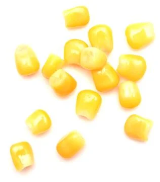 Corn on white Stock Photos