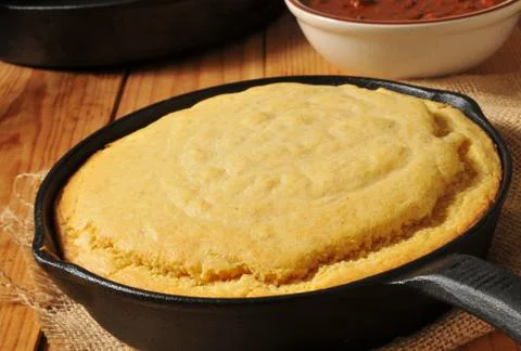 Cornbread and chili Stock Photos