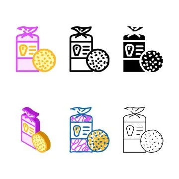 Cornbread food clean color icon vector Stock Illustration