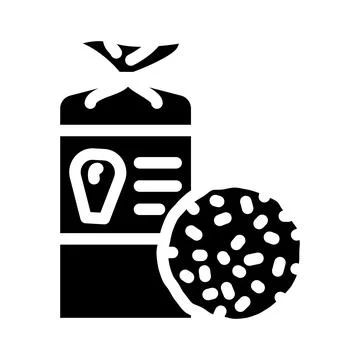 Cornbread food glyph icon vector illustration Stock Illustration