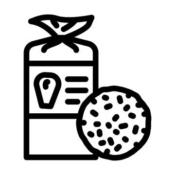 Cornbread food line icon vector illustration Stock Illustration
