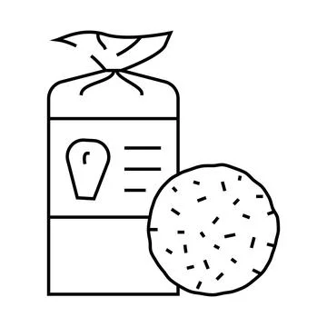Cornbread food line icon vector illustration Stock Illustration