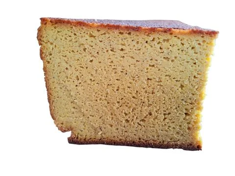 Cornbread made in Romania. Isolated on white 写真素材