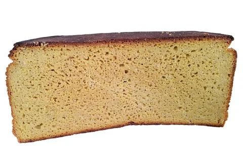 Cornbread made in Romania. Isolated on white Stock Photos