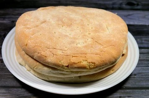 Cornbread, a quick bread made with cornmeal, the cuisine of the Southern Un.. Stock Photos