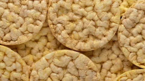 Cornbreads are low in calories. Corn cakes. Stock Footage 139398129