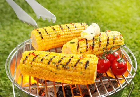 Corncob en brochette Stock Photos