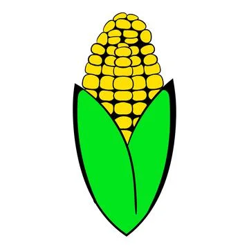 Corncob icon cartoon Stock Illustration