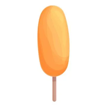 Corndog icon cartoon vector. Hot food Stock Illustration