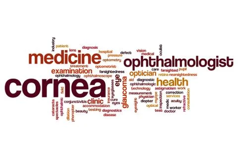 Cornea word cloud Stock Illustration