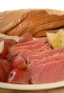 Corned beef and cabbage dinner Foto stock