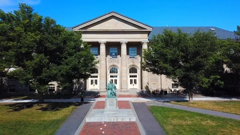 Cornell University's Goldwin Smith Hall Pull Away Shot Stock Footage 93337950