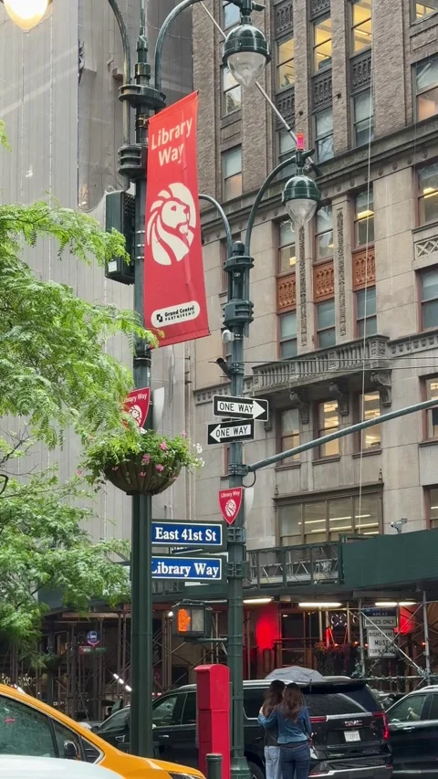 Corner of 41st &amp; Madison NYC Stock Footage 310320593