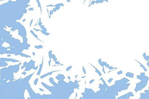 Corner abstract frame of spots in the form of flowers and plants in a trendy Stock Illustration