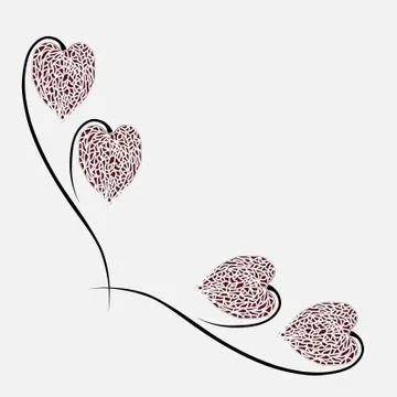Corner with abstract leaves on a white background Stock Illustration